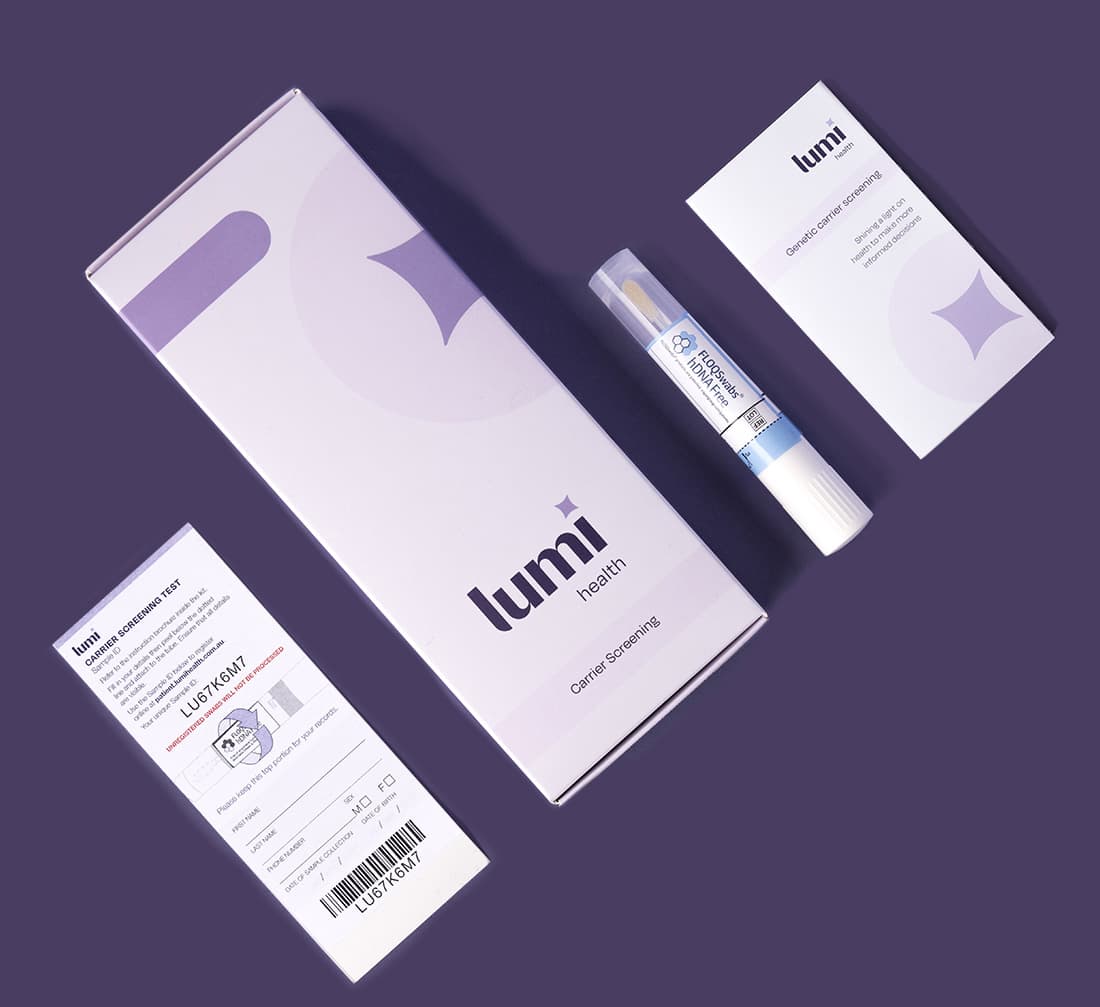 The contents of a Lumi carrier screening test kit
